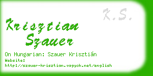 krisztian szauer business card